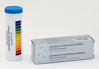 Indikačné papieriky na určenie pH kvapalín (rozsah 0-12 pH) 