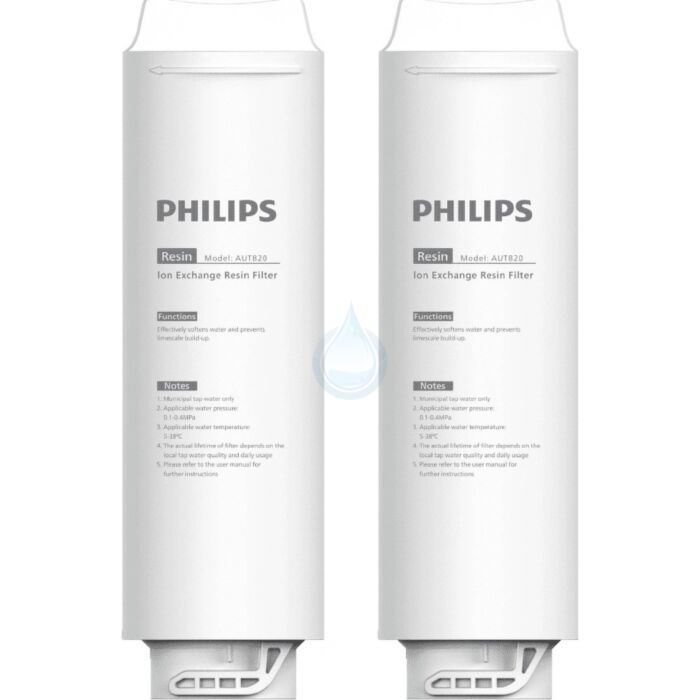 Philips náhradný živicový filter AUT820 účinne zmäkčuje vodu a bráni tvorbe vodného kameňa.
