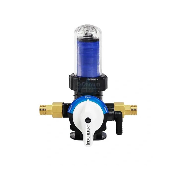 Samočistiaci manuálny diskový filter DFA‑34M chráni vodný systém pred pieskom, hlinou a hrdzou. 3/4" pripojenie a spätný preplach.