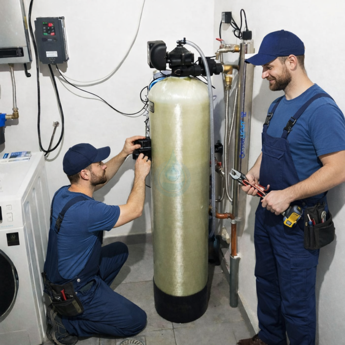 Inštalácia úpravne vody v technickej miestnosti 