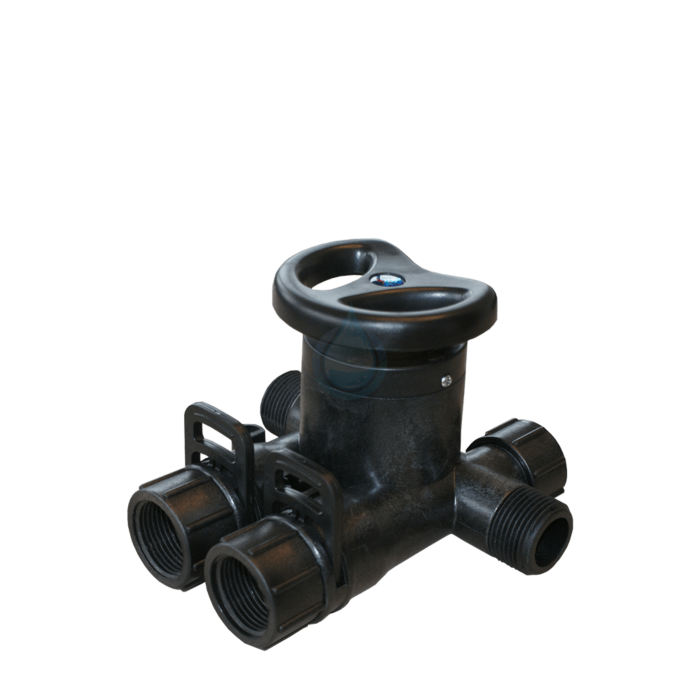 Obtokový ventil, ktorý uľahčuje pripojenie zmäkčovača vody k vodovodnej sieti. Zjednodušuje ovládanie množstva namiešanej vody, a tým aj jej tvrdosť.