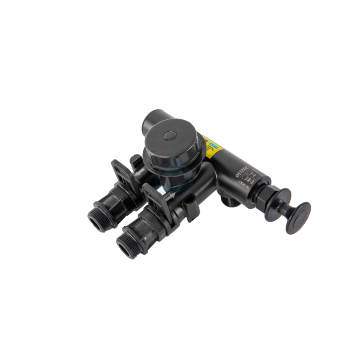 Obtokový ventil, ktorý uľahčuje pripojenie zmäkčovača vody k vodovodnej sieti. Zjednodušuje ovládanie množstva namiešanej vody, a tým aj jej tvrdosť.