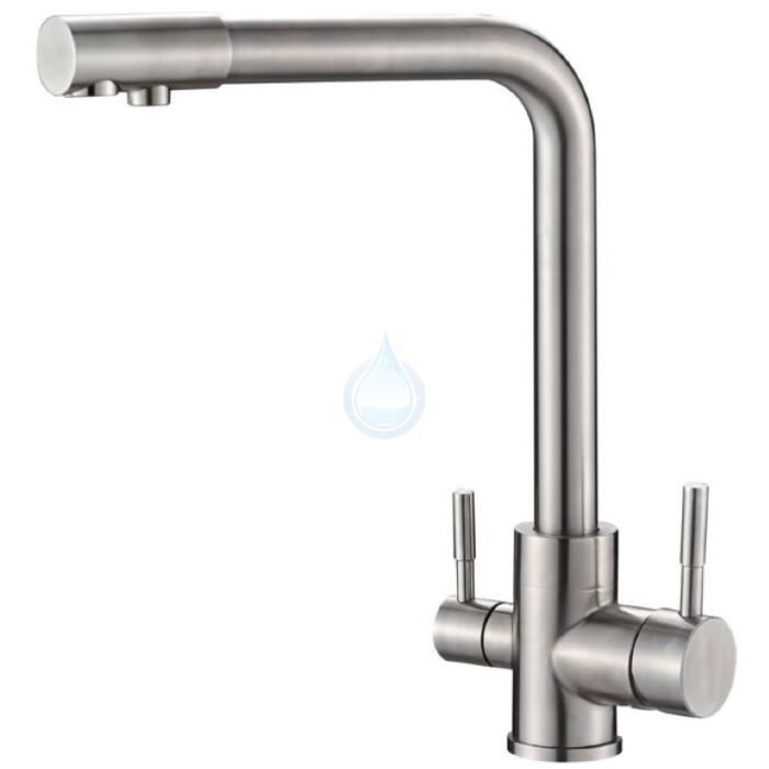 Kuchynská trojcestná batéria saténová oceľ. 