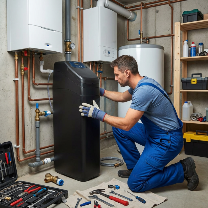 Odborná montáž a spoľahlivý servis zmäkčovačov vody. Nastavenie, údržba a výmena náplní pre dlhodobú ochranu pred vodným kameňom.