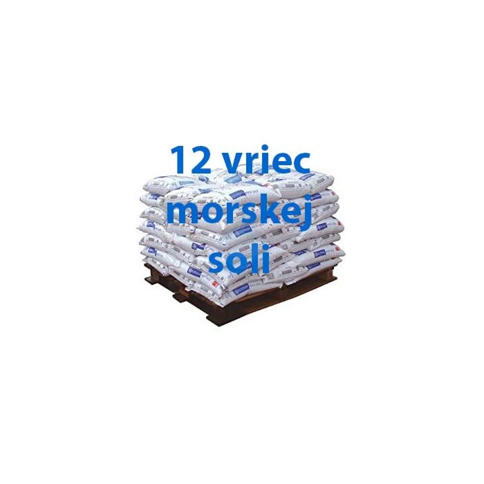Pravá morská soľ vhodná do bazénov 12 vriec po 25 kg pre prípravu morskej vody.
