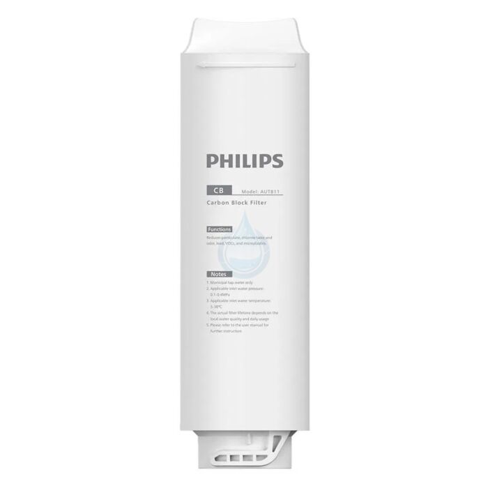 Philips náhradný uhlíkový filter AUT811 účinne znižuje obsah chlóru, olova a pesticídov.