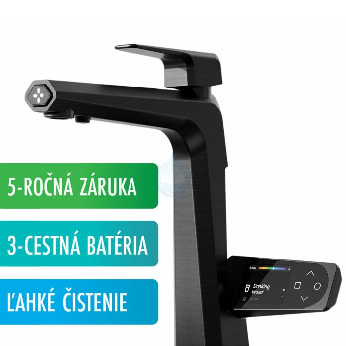 Podpultový ionizátor vody. 5-ročná záruka, 3-cestná batéria, ľahké čistenie.
