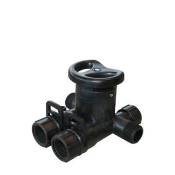 Obtokový ventil, ktorý uľahčuje pripojenie zmäkčovača vody k vodovodnej sieti. Zjednodušuje ovládanie množstva namiešanej vody, a tým aj jej tvrdosť.