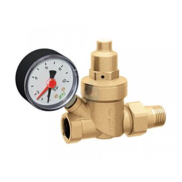 Prednastavený redukčný ventil s manometrom