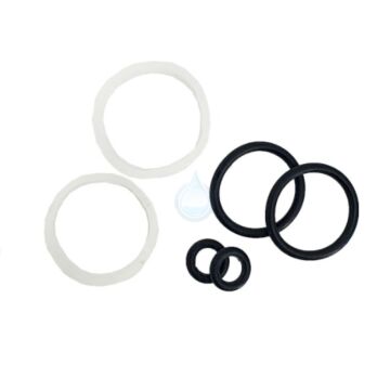 Kompletná sada na výmenu tesnení pre 3-cestné kuchynské batérie s dvomi vývodmi na vodu. Sada obsahuje 6 kusov tesnení.