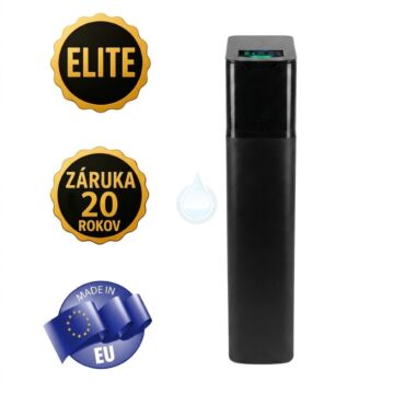 Luxusný ultra tenký zmäkčovač vody ELITE s digitálnym displejom, LED soľnou komorou a nerezovým bypassom. Vyrobený v EÚ, záruka 20 rokov – spoľahlivé riešenie pre mäkkú vodu v domácnosti.