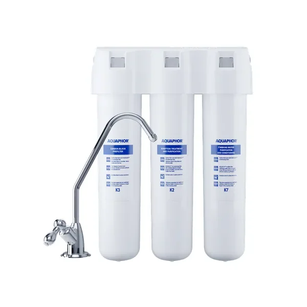Viacstupňová filtrácia pod drez AQUAPHOR Crystal ECO – tri filtračné stupne so zachovaním minerálov